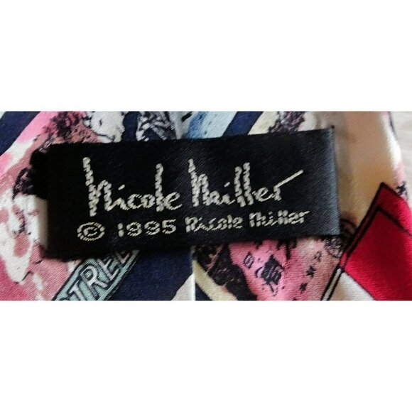 Nicole Miller Wallstreet/Banker Silk Necktie 10" x 4" - Picture 3 of 4